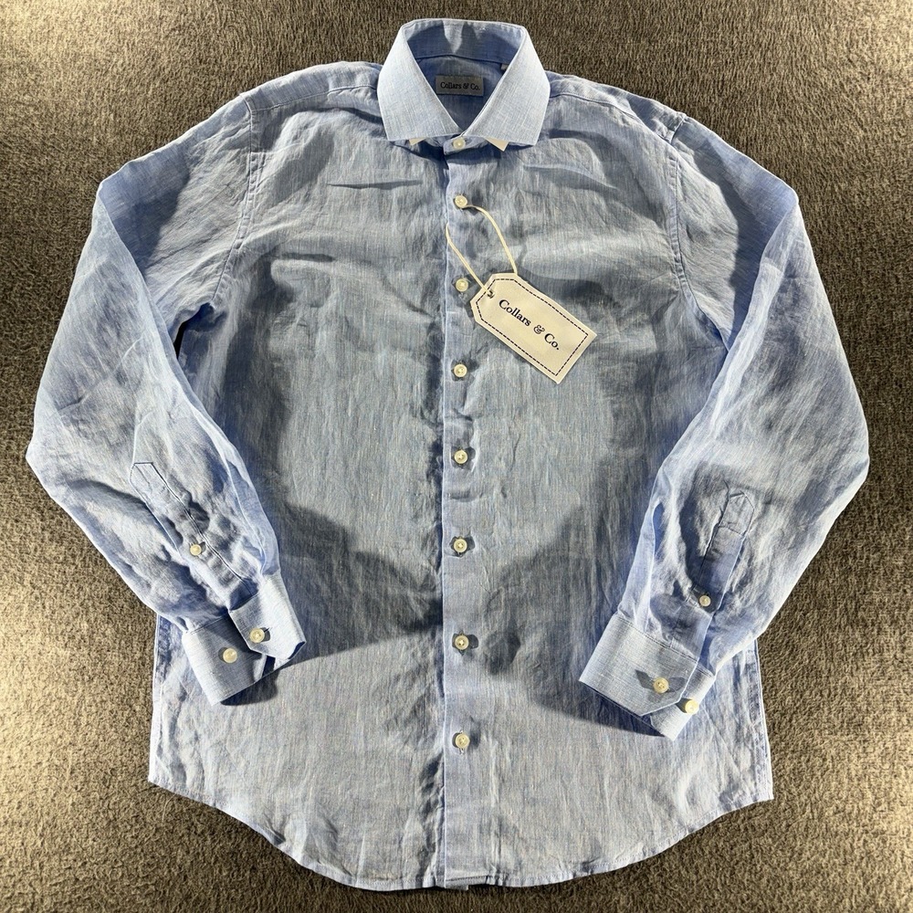 Collars and Co Linen Button Dress Shirt Men's Size Small NWT